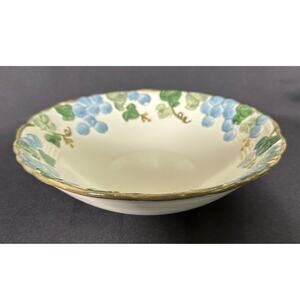 METLOX Poppy Trail Sculptured Blue Grape Vintage Serving Bowl 9.5"